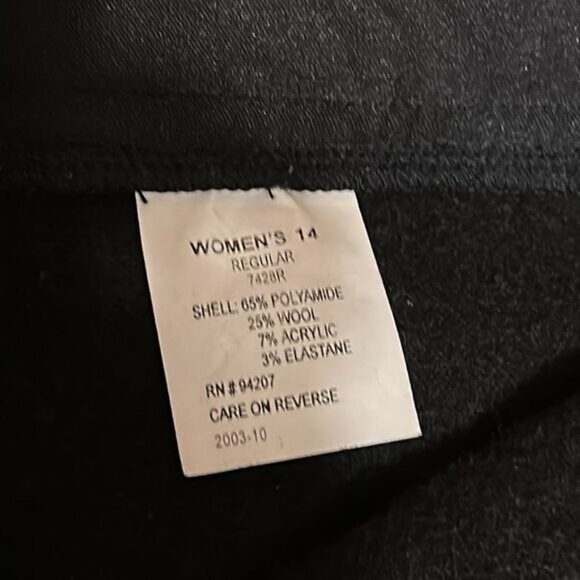 AFRC Womens Black Regular Fit Pants Size 14 Snow Pants Ski Wear - Picture 5 of 8